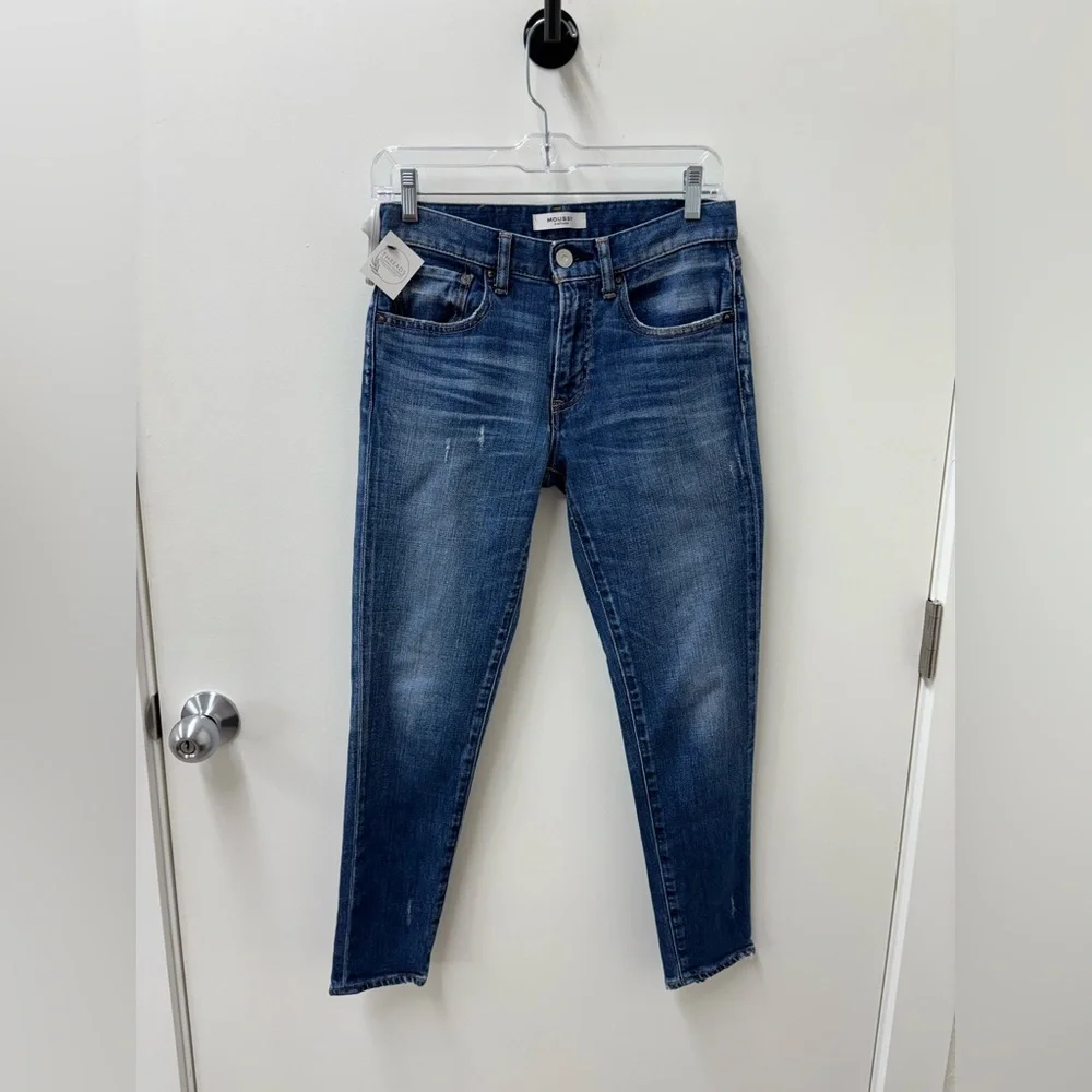 Moussy Vintage Women's Mid-Rise Skinny Jeans in Dark Wash - Picture 1 of 5
